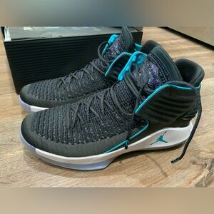 New NIKE AIR JORDAN XXXII 32 "CEO" BLACK RAPID TEAL AA1253-016 Men's Sz 10.5